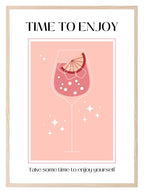 Time To Enjoy Cocktail Print | Take Some Time To Enjoy Yourself | Kitchen Art - Larosier Prints