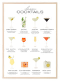 Classic Cocktails Print | Kitchen Art - Larosier Prints