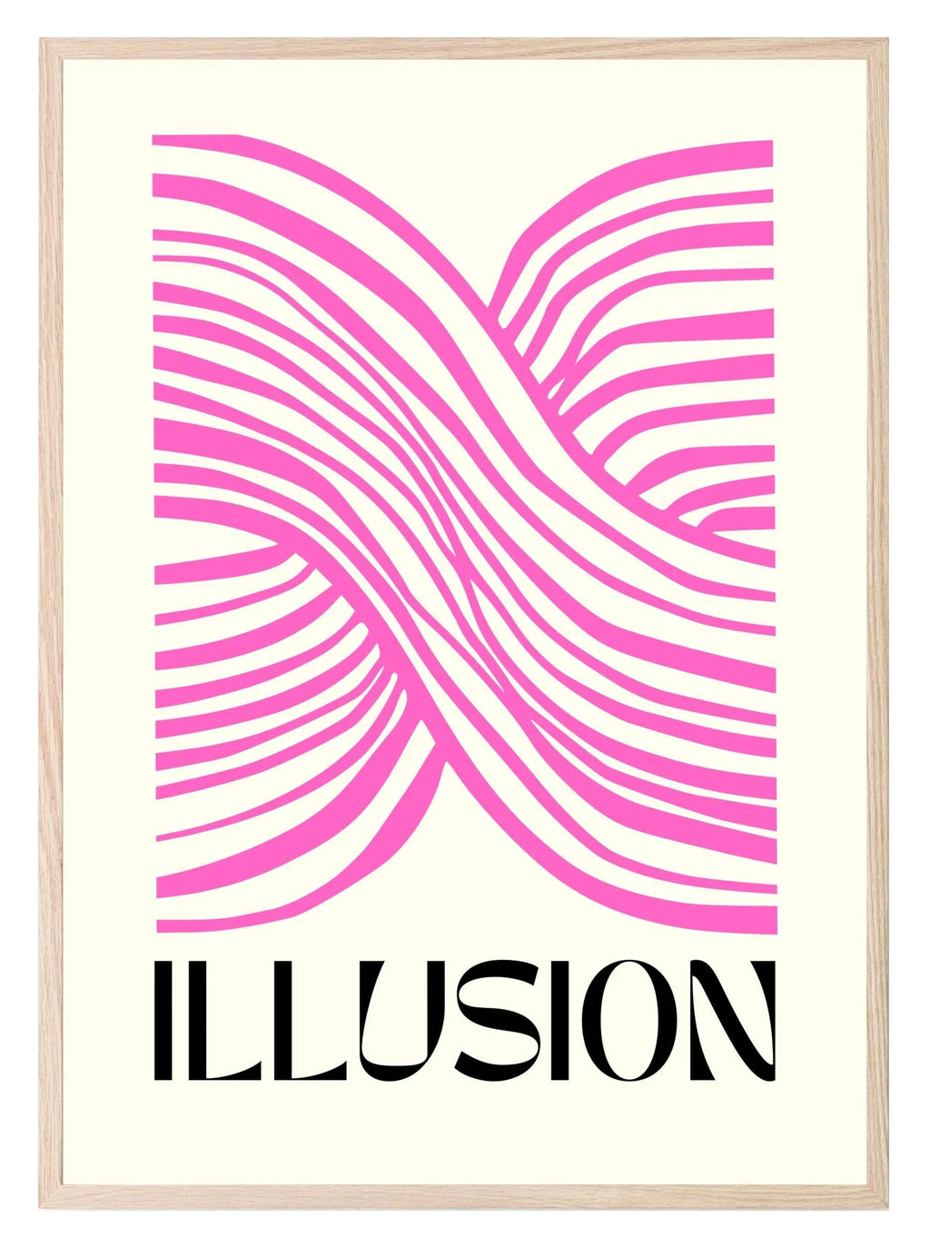 Illusion Print | Pink | Abstract Wall Art - Larosier Prints