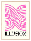 Illusion Print | Pink | Abstract Wall Art - Larosier Prints
