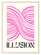 Illusion Print | Pink | Abstract Wall Art - Larosier Prints