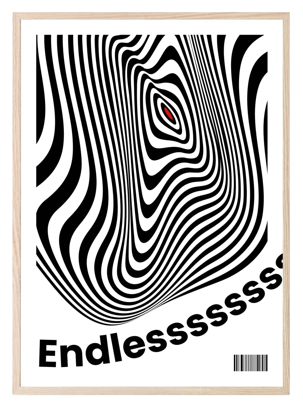 Endless Print | Barcode | Optical Illusion | Monochrome | Abstract Wall Art - Larosier Prints