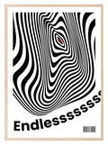 Endless Print | Barcode | Optical Illusion | Monochrome | Abstract Wall Art - Larosier Prints