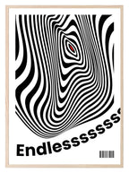 Endless Print | Barcode | Optical Illusion | Monochrome | Abstract Wall Art - Larosier Prints