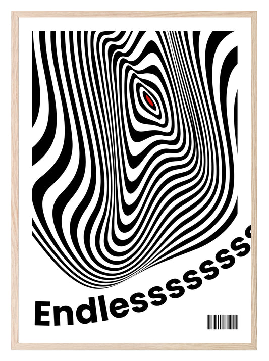 Endless Print | Barcode | Optical Illusion | Monochrome | Abstract Wall Art