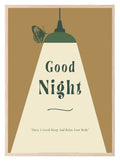 Good Night Print | Have A Good Sleep And Relax Your Body | Bedroom Wall Art - Larosier Prints