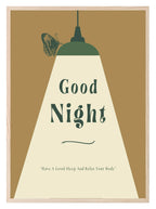Good Night Print | Have A Good Sleep And Relax Your Body | Bedroom Wall Art - Larosier Prints