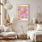 Retrospective Print | Psychedelia Series 1970s | Gallery Exhibition | Retro Wall Art - Larosier Prints