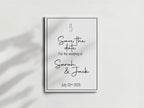 Minimalist Save The Date Wedding Party Cards & Envelopes | Pack of 10 - Larosier Prints