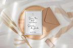 Minimalist Save The Date Wedding Party Cards & Envelopes | Pack of 10 - Larosier Prints