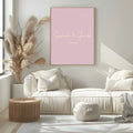 Dusky Pink personalised Forever Print, product photo 1