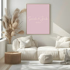Dusky Pink personalised Forever Print, product photo 1