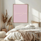 Dusky Pink personalised Forever Print, product photo 2