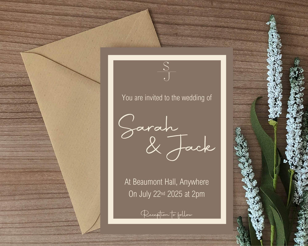 Earth Wedding Invitation Suite - Larosier Prints