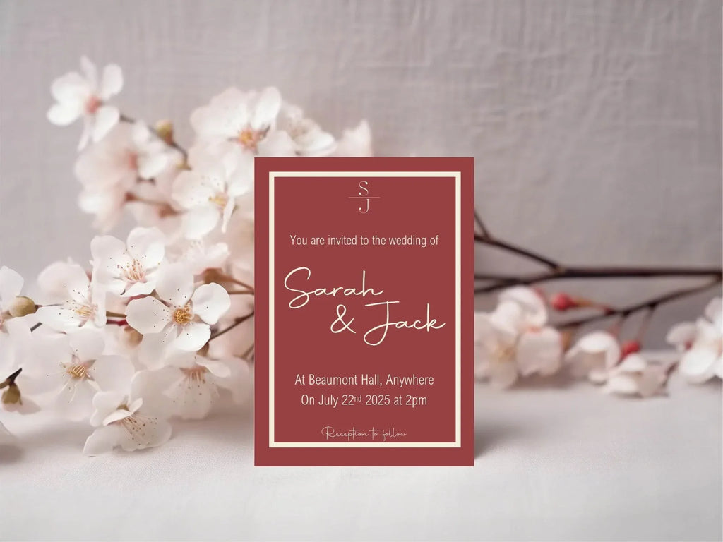 Rosewood Wedding Invitation Suite - Larosier Prints