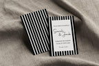 Black & White Stripe Wedding Invitation Suite - Larosier Prints