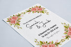 Pink Rose Wedding Invitation Suite - Larosier Prints