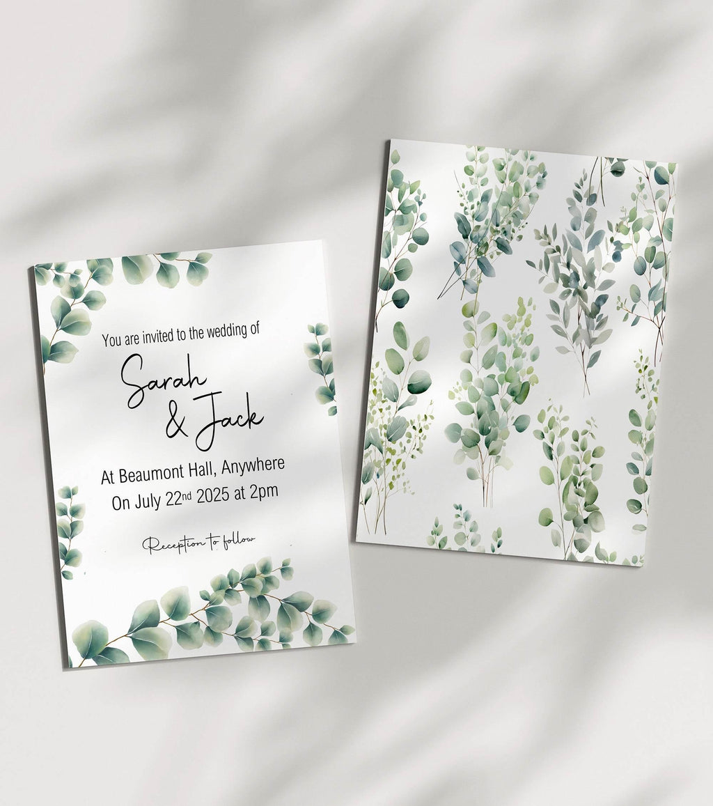 Eucalyptus Wedding Invitation Suite - Larosier Prints