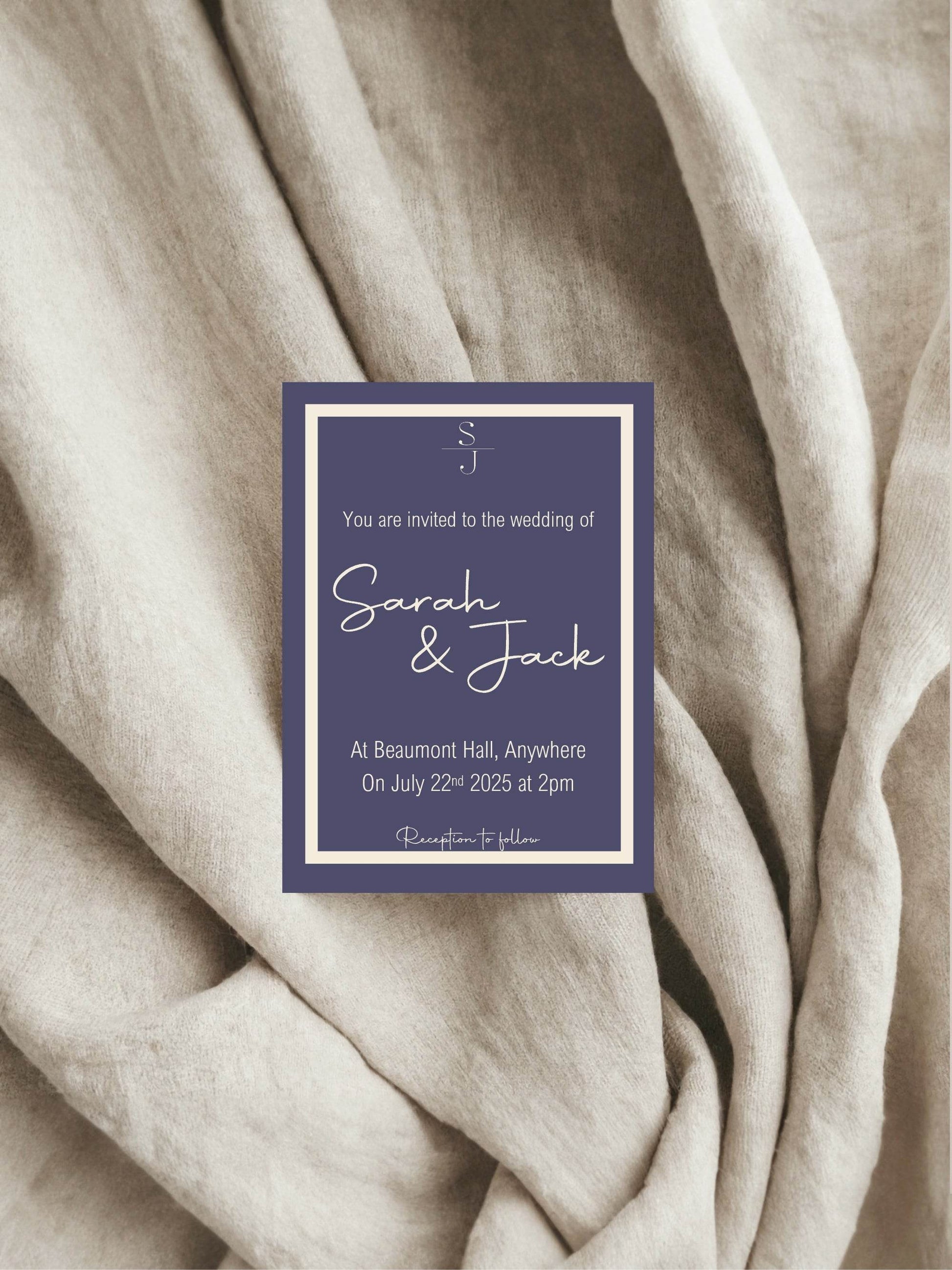 Sapphire Wedding Invitation Suite