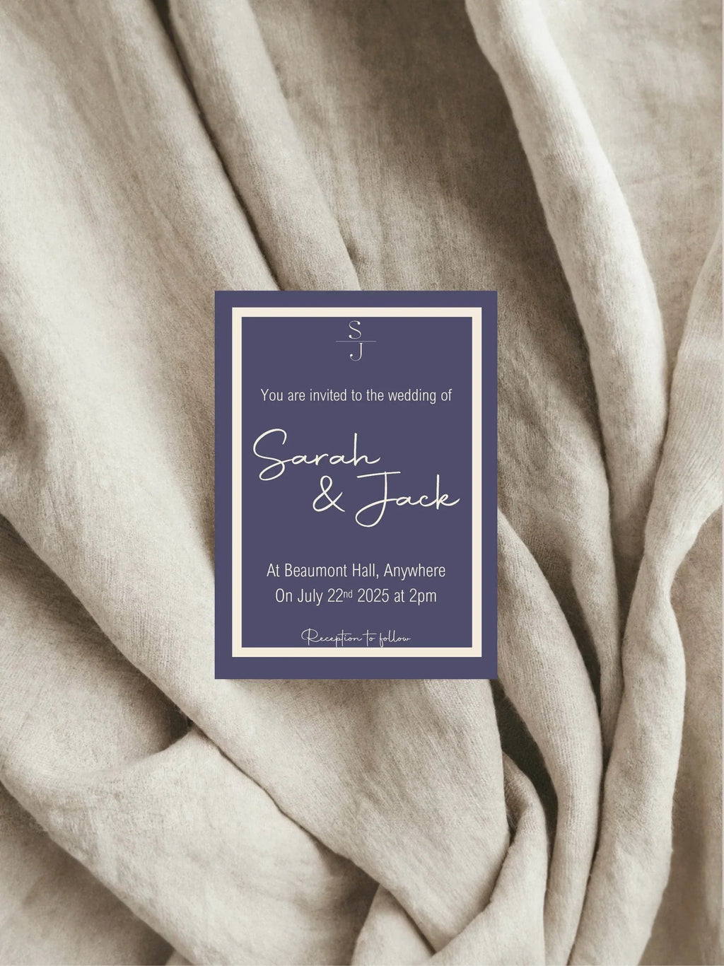 Sapphire Wedding Party Invitations & Envelopes | Pack of 10 - Larosier Prints