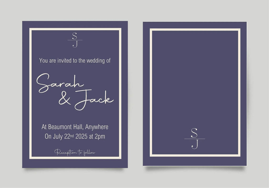 Sapphire Wedding Invitation Suite - Larosier Prints