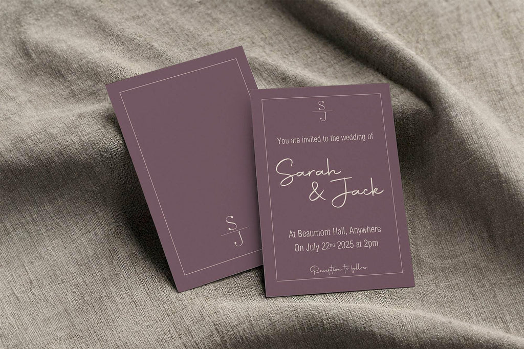 Heather Wedding Invitation Suite - Larosier Prints