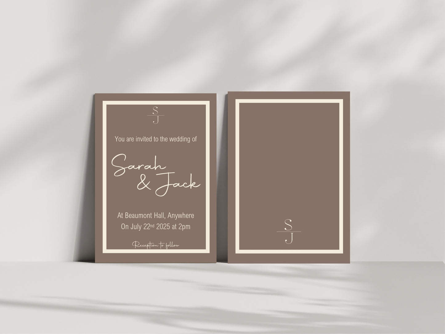 Earth Wedding Party Invitations & Envelopes | Pack of 10
