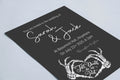 Gothic Wedding Party Invitations & Envelopes | Black & White | Pack of 10 - Larosier Prints