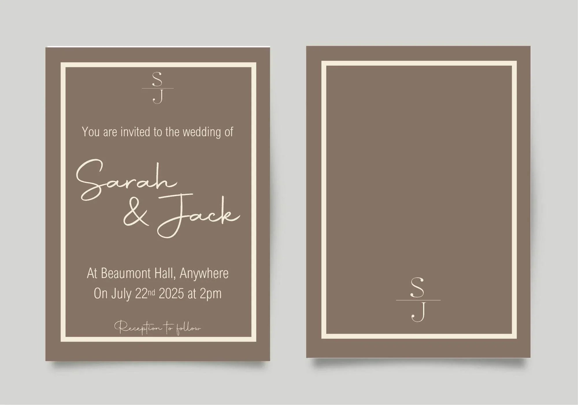 Earth Wedding Invitation Suite - Larosier Prints