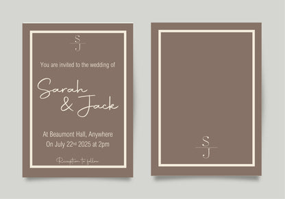 Earth Wedding Party Invitations & Envelopes | Pack of 10