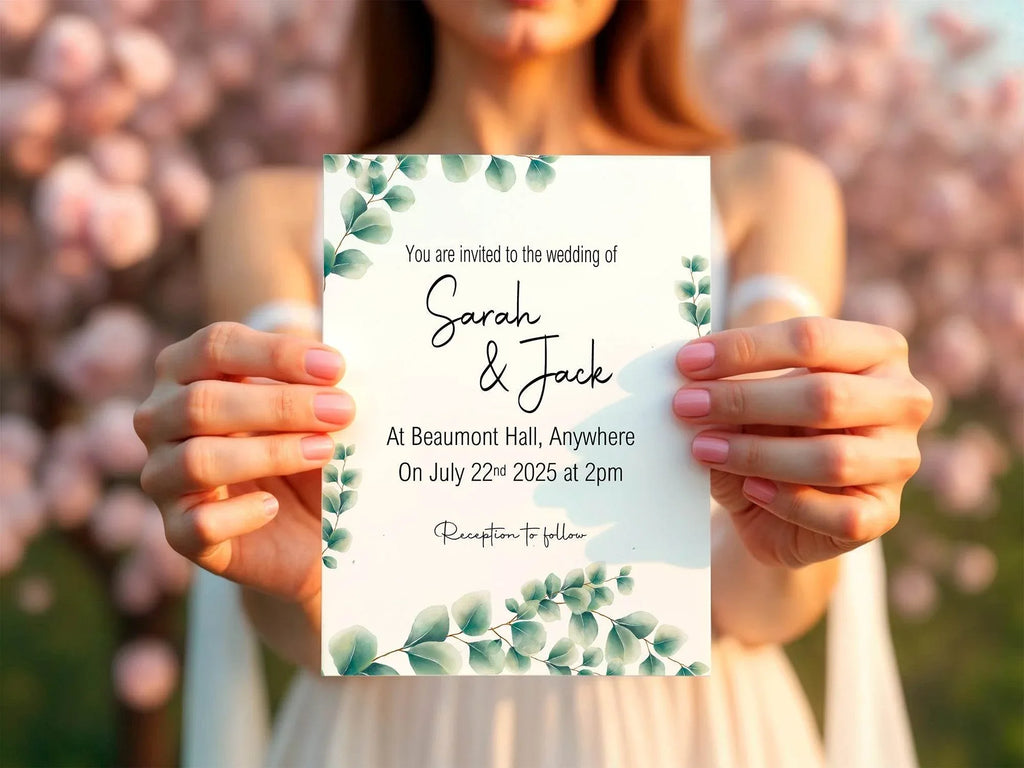 Eucalyptus Wedding Invitation Suite - Larosier Prints