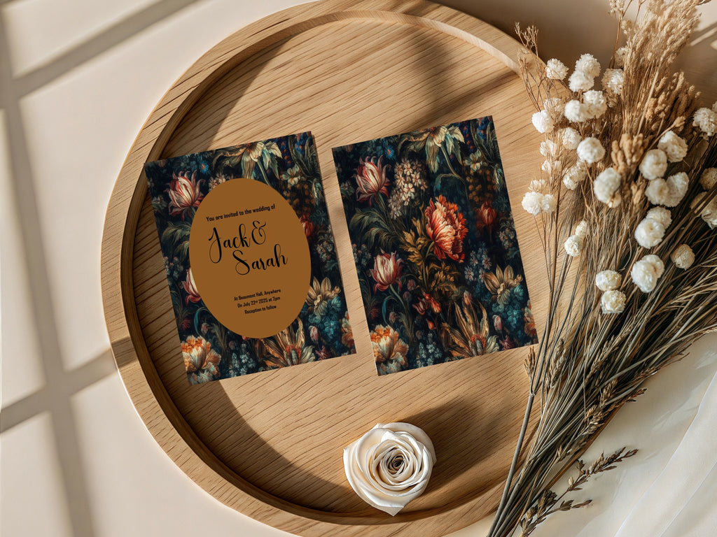 Moody Floral Wedding Thank You Sign