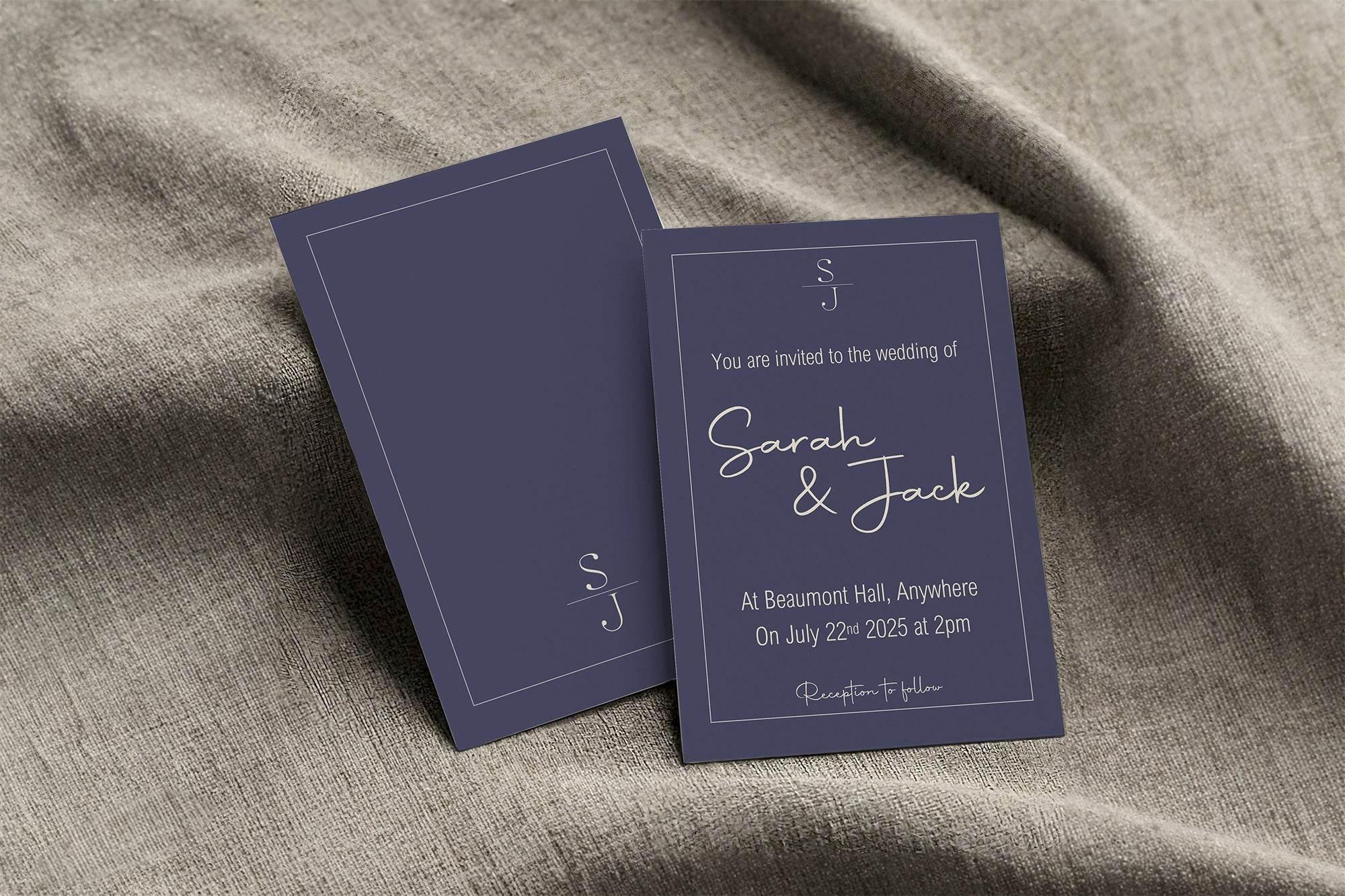 Sapphire Wedding Invitation Suite - Larosier Prints