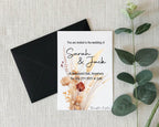Boho Wedding Party Invitations & Envelopes | Pack of 10 - Larosier Prints