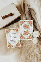 Pink Rose Wedding Invitation Suite - Larosier Prints