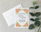 Pink Rose Wedding Invitation Suite - Larosier Prints