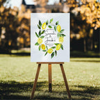 Lemon Engagement Welcome Party Sign - Larosier Prints