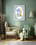 Blue Football Seasons Poster | Educational Wall Art