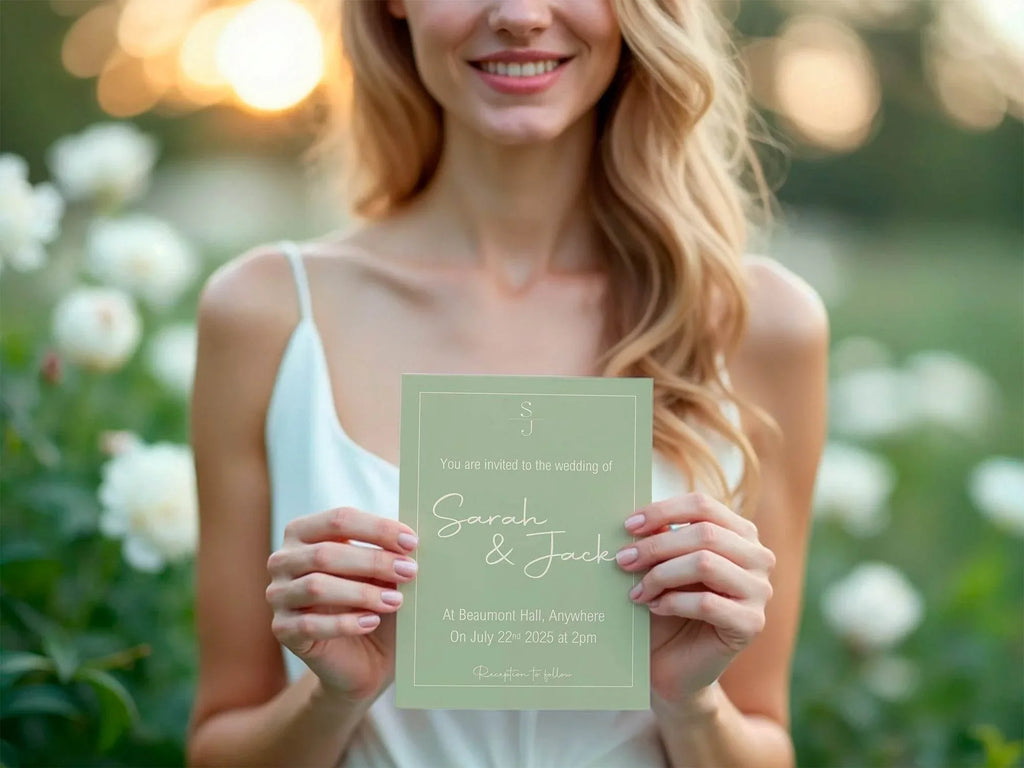 Willow Wedding Party Invitations & Envelopes | Pack of 10 - Larosier Prints