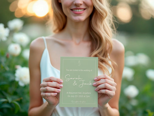 Willow Wedding Party Invitations & Envelopes | Pack of 10