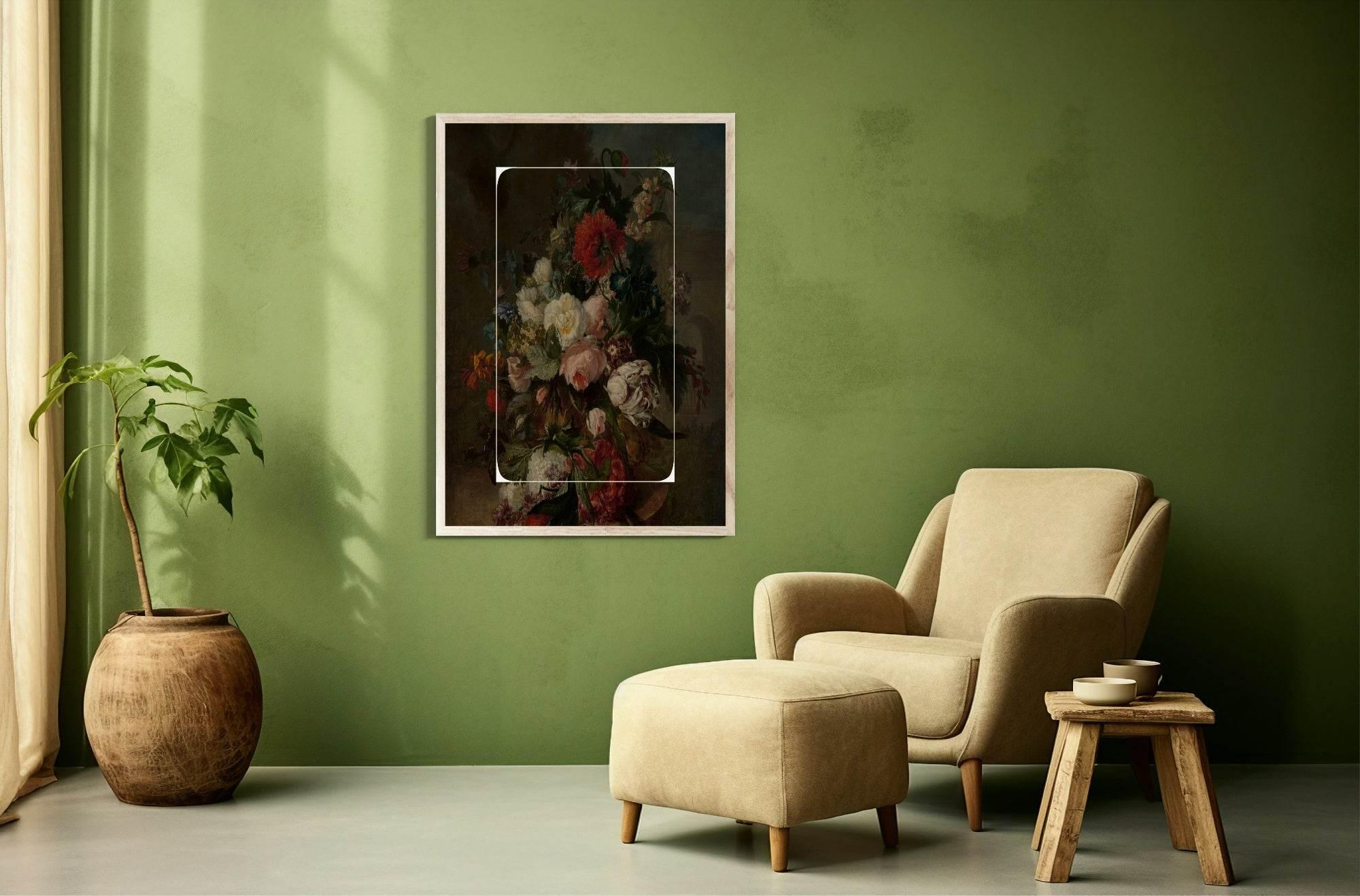 Moody Floral Magnified Print | Botanical Wall Art - Larosier Prints