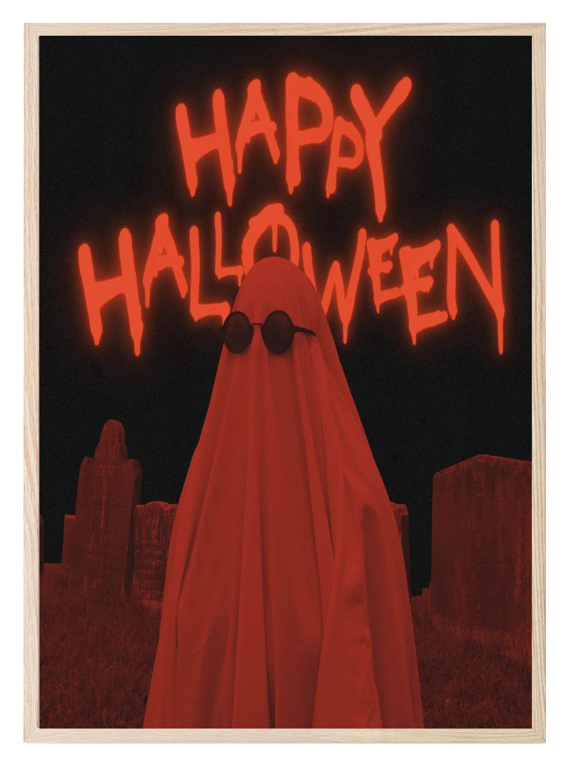 Happy Halloween Print | Fun LED Wall Art - Larosier Prints