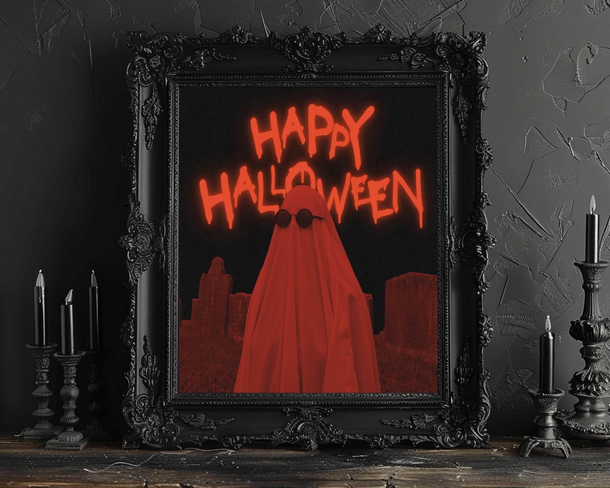 Happy Halloween Print | Fun LED Wall Art - Larosier Prints