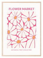 Flower Market Print | Pink Abstract Floral Wall Art - Larosier Prints