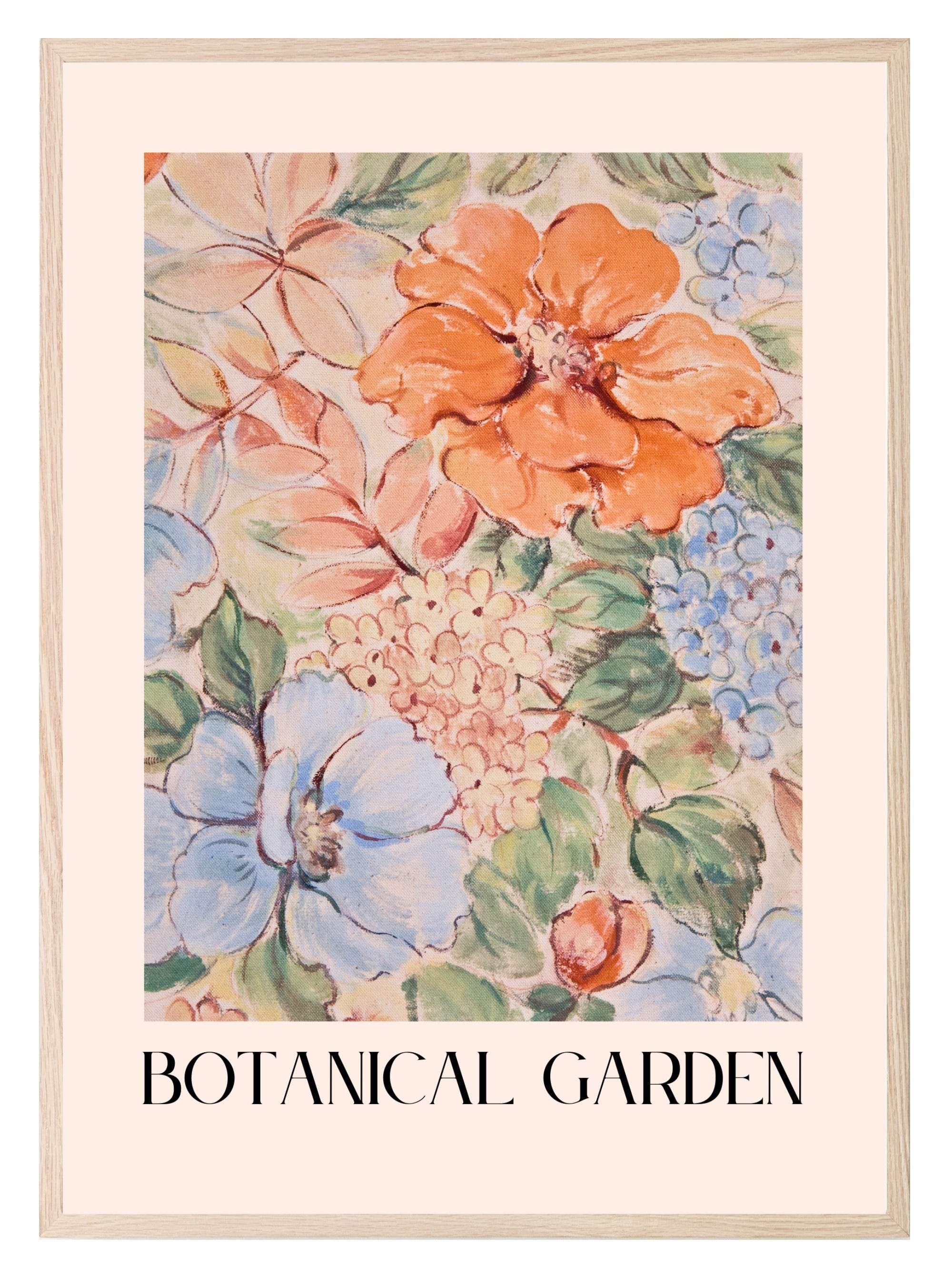 Botanical Garden Print | Floral Wall Art - Larosier Prints