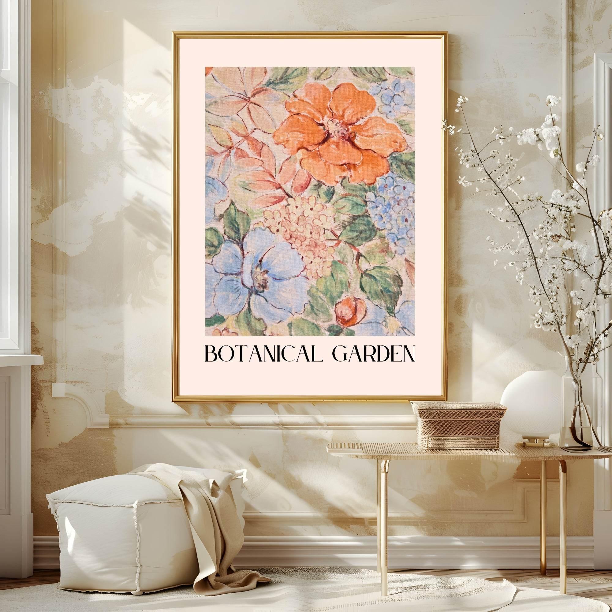 Botanical Garden Print | Floral Wall Art - Larosier Prints