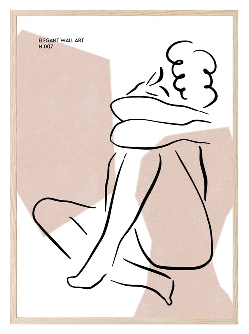 Abstract Female Print | Line Art Wall Art - Larosier Prints