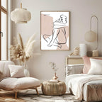 Abstract Female Print | Line Art Wall Art - Larosier Prints