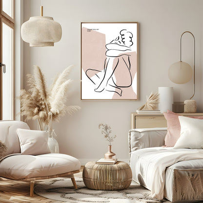 Abstract Female Print | Line Art Wall Art