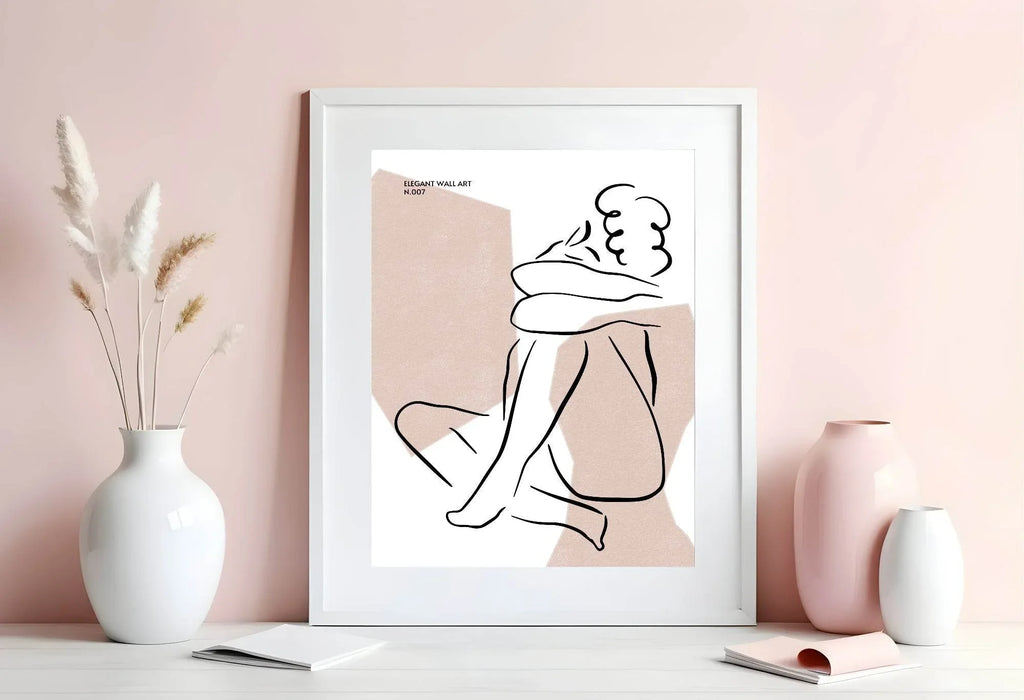 Abstract Female Print | Line Art Wall Art - Larosier Prints